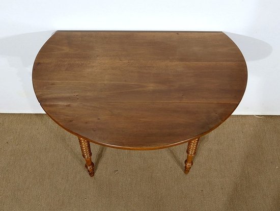 Small side table forming a console in solid Walnut - End of XIXth century