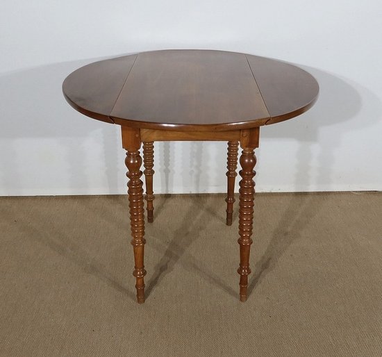 Small side table forming a console in solid Walnut - End of XIXth century