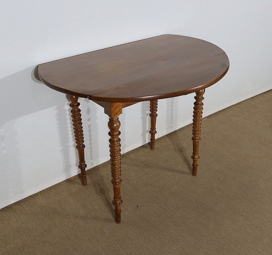 Small side table forming a console in solid Walnut - End of XIXth century