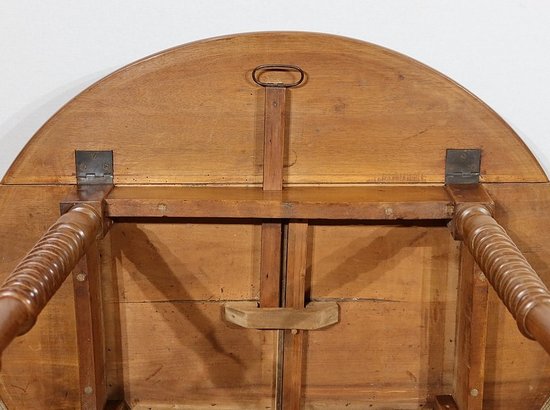Small side table forming a console in solid Walnut - End of XIXth century