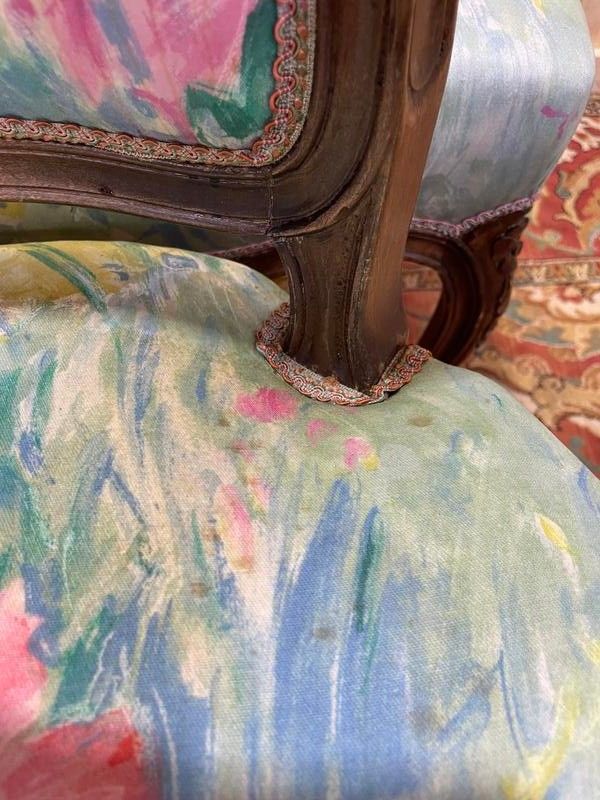 Continuation of 6 Louis Philippe chairs in Rossi Fleuri