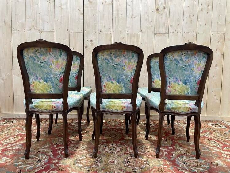 Continuation of 6 Louis Philippe chairs in Rossi Fleuri