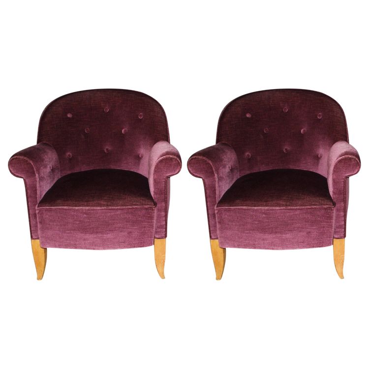Pair of Art Deco armchairs circa 1940
