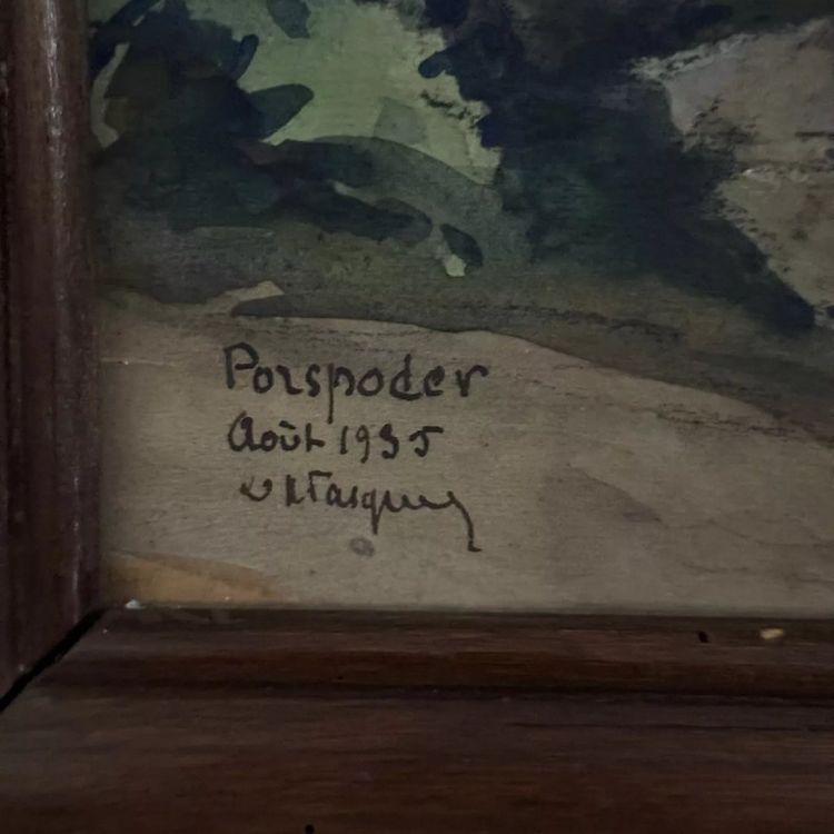 Cappella acquerellata a Porspoder 1935 di E. Vasquer