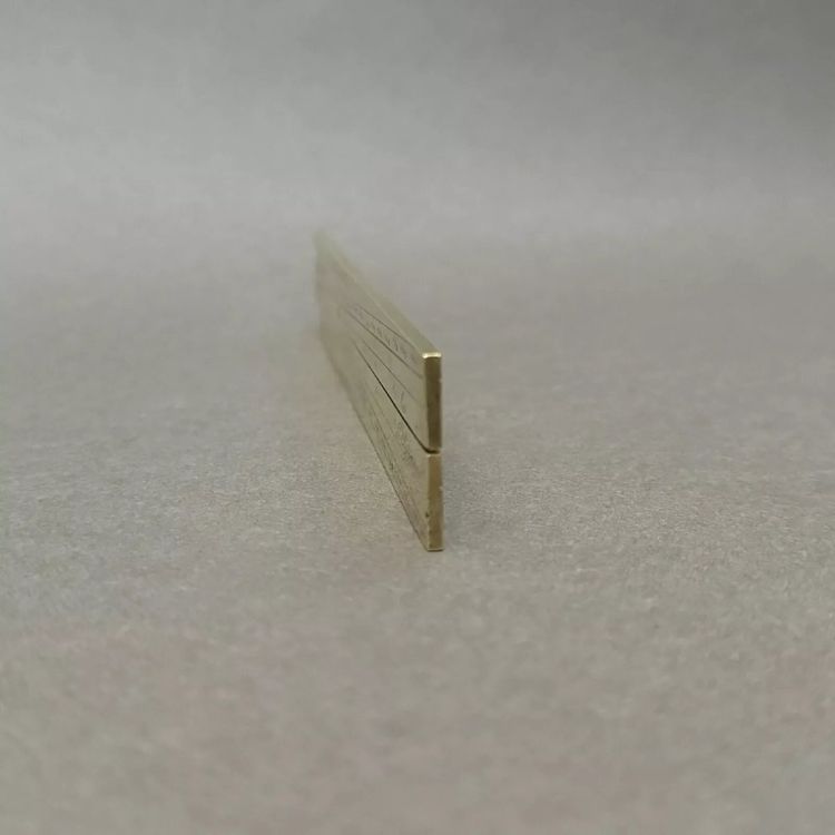 Pied du roi en laiton gravé compas de proportion XVIIIe