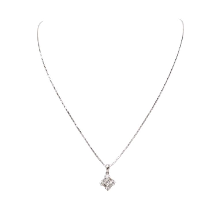 Collier en or blanc et diamants