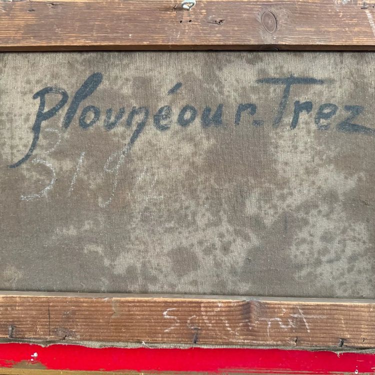 Oil on canvas representing Plounéour-Trez by Georges Levreau early 20th century