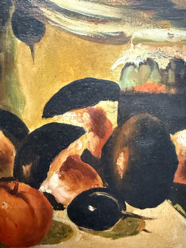 Oil on canvas depicting still life and game 20th century, 70x51 cm, signed