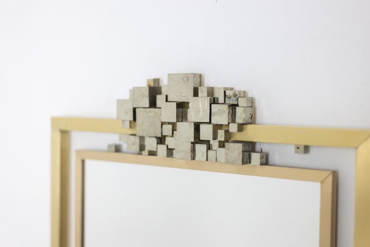 Miroir modèle « Boizot » en laiton, finition vernis. Contemporain. LS5943891Z