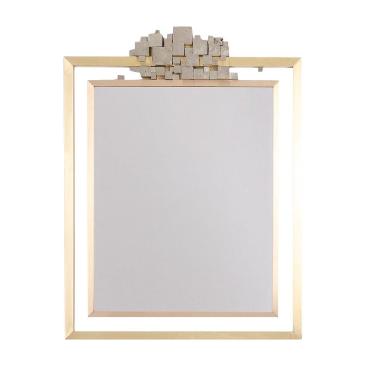 Miroir modèle « Boizot » en laiton, finition vernis. Contemporain. LS5943891Z