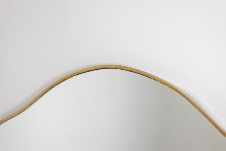Pair of "gendarme hat" shaped mirrors. 1970s. LS62581108/2L