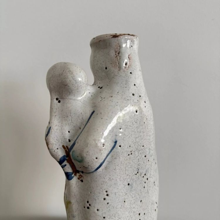 18th century earthenware Virgin giving birth