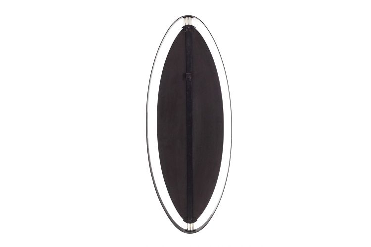 Lacquered and patinated brass mirror, ovoid shape. 1950s/60s. LS6351736M