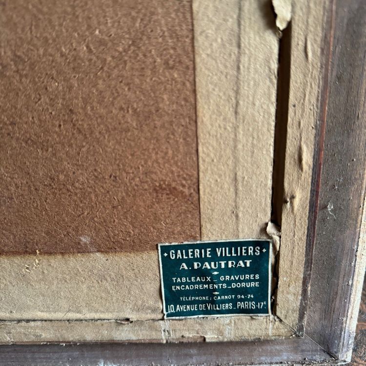 Acquerello su carta natura morta mazzo di fiori vaso giallo XX secolo Devilliers