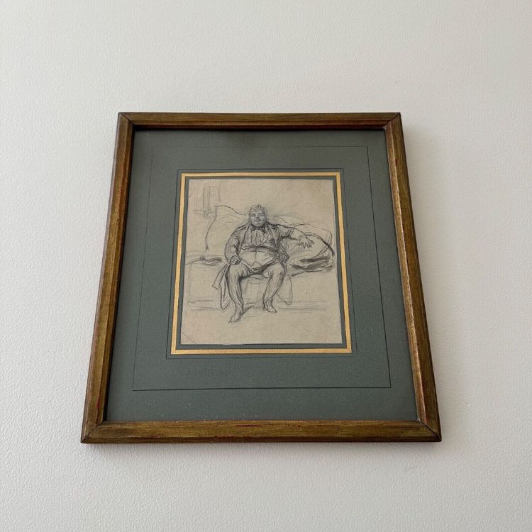 Drawing of Alexandre Dumas père by Paul Gavarni