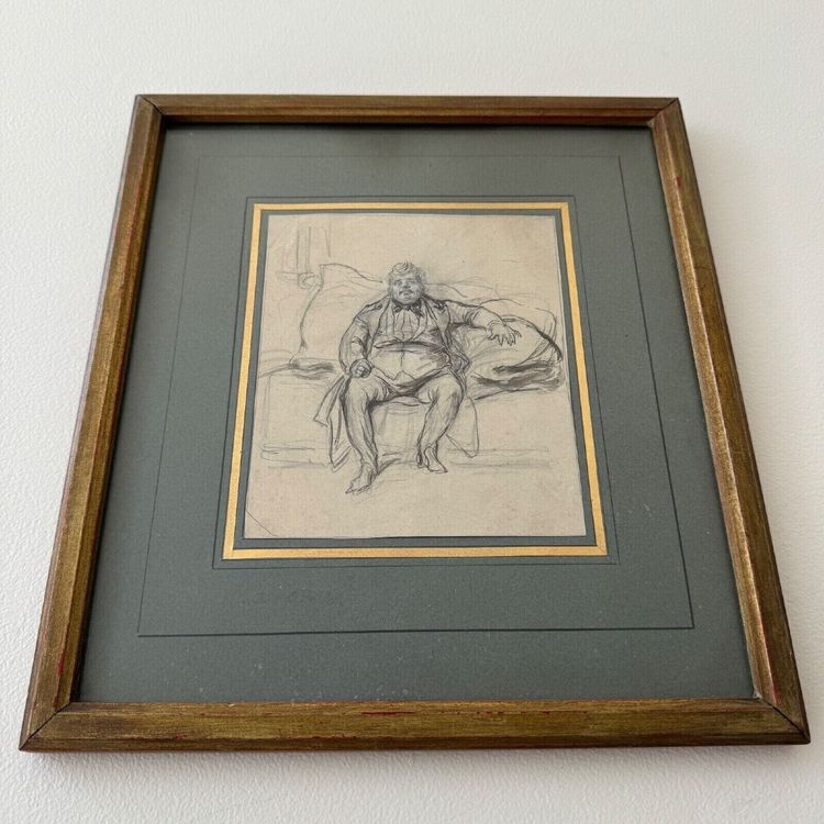 Drawing of Alexandre Dumas père by Paul Gavarni