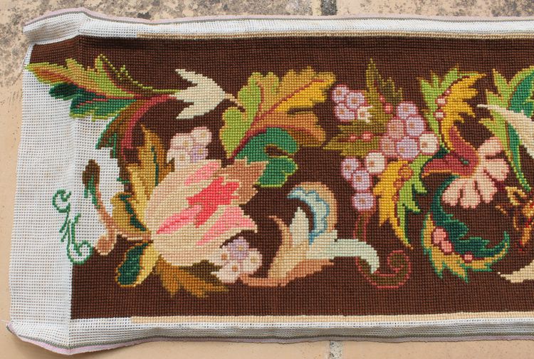 Tapestry valance with griffins, bunches of grapes and flowers in the Renaissance style