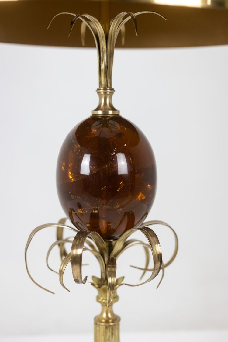 Casa Carlo. Lampada “Egg” in resina frattale e bronzo. Circa 1970. LS6366908Y