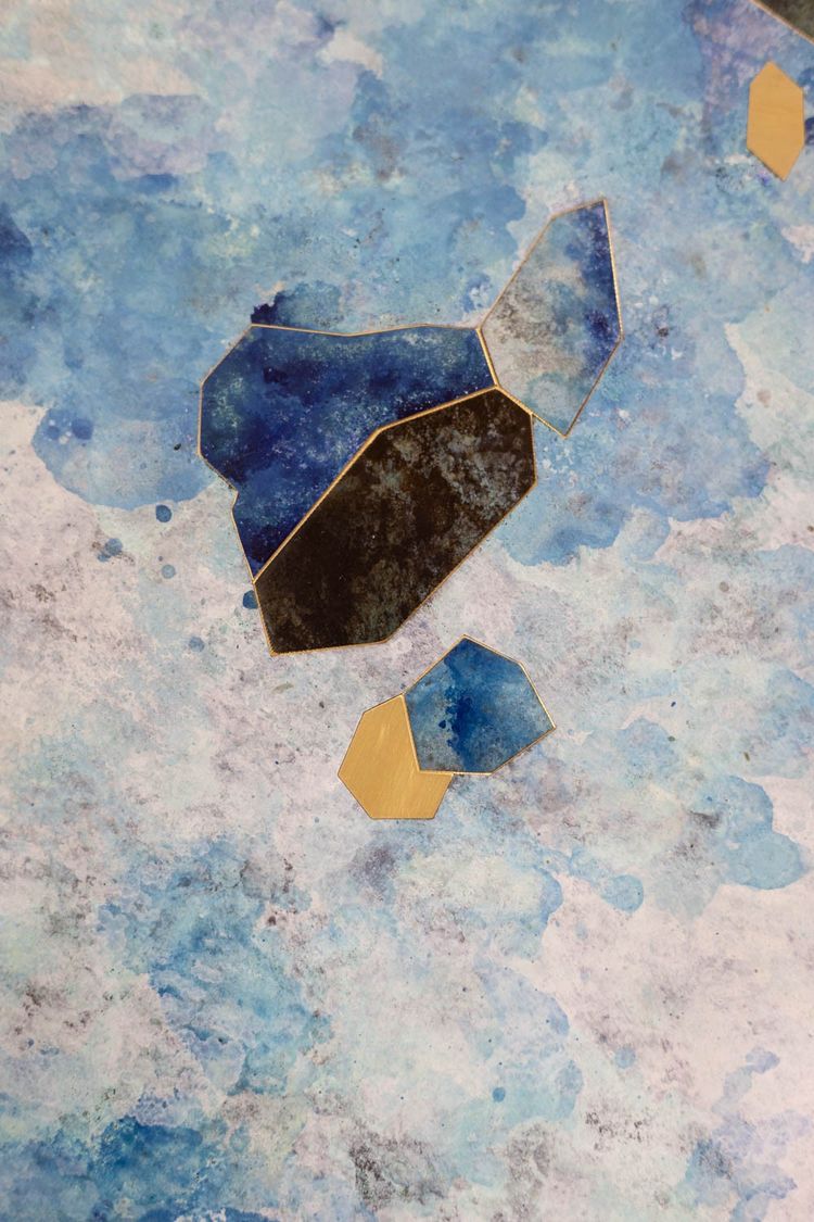 Decorative panel entitled “Fragmentations – VII”. Work of an artisan. LS6377