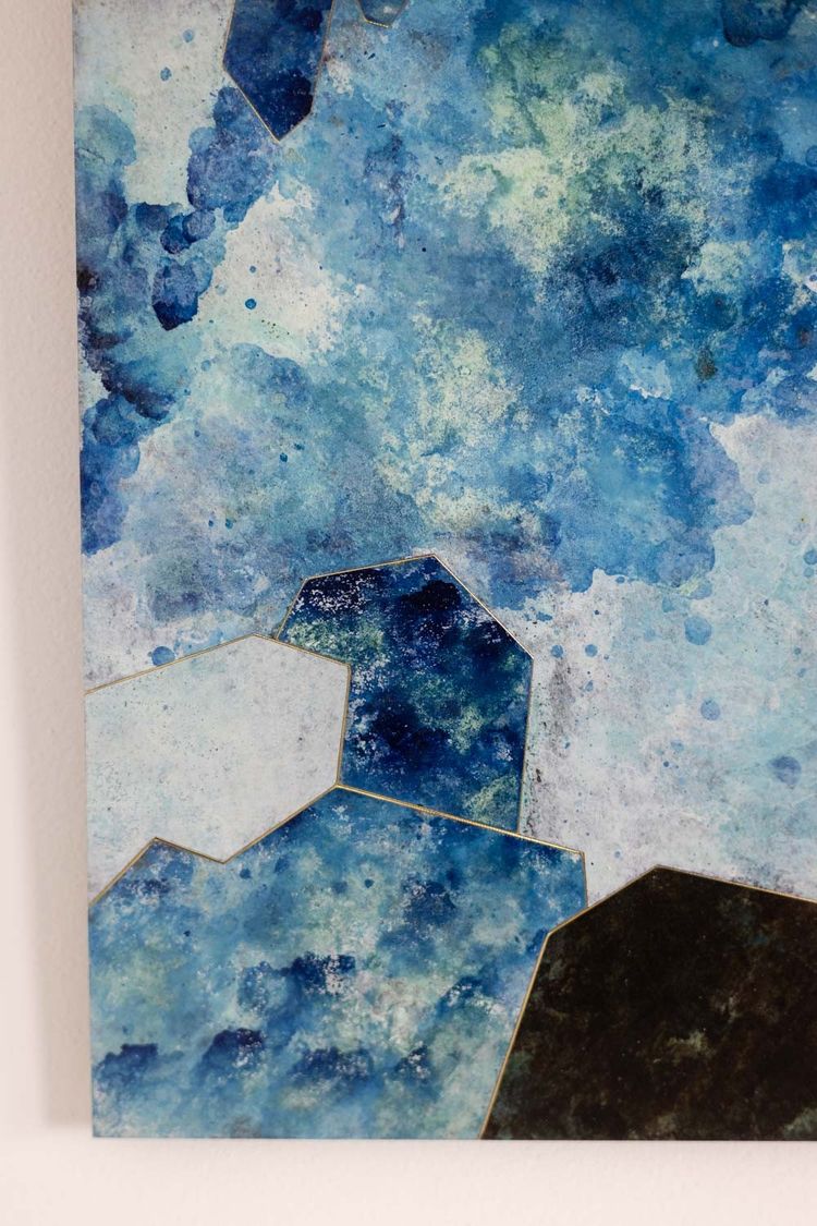 Decorative panel entitled “Fragmentations – VII”. Work of an artisan. LS6377