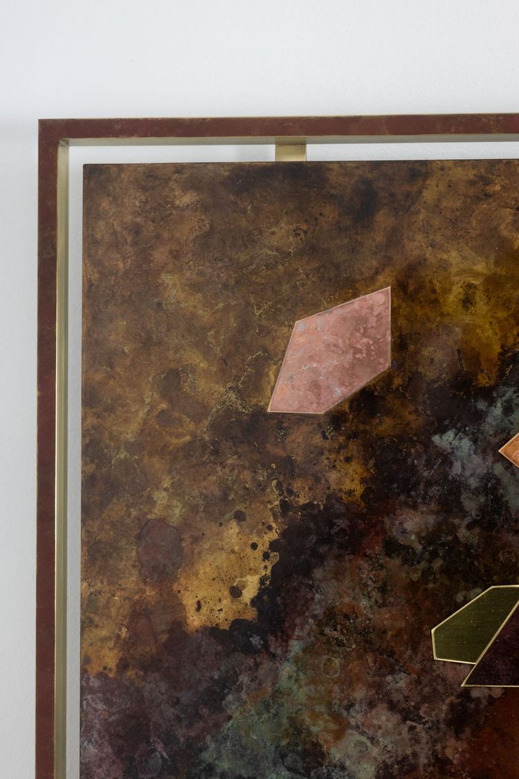 Decorative panel entitled “Fragmentations – IX”. Work of an artisan. LS63782900/2