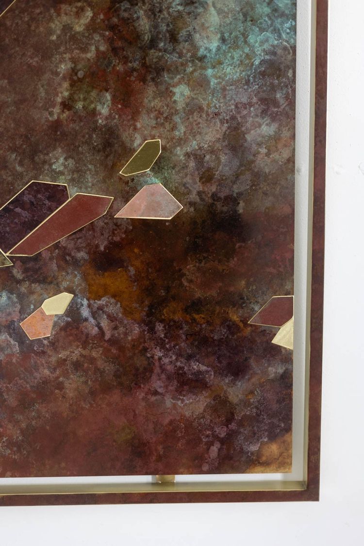 Decorative panel entitled “Fragmentations – IX”. Work of an artisan. LS63782900/2