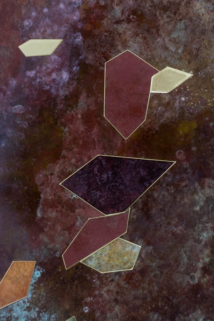 Decorative panel entitled “Fragmentations – IX”. Work of an artisan. LS63782900/2