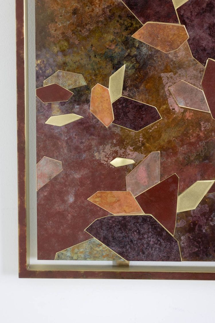 Decorative panel entitled “Fragmentations – IX”. Work of an artisan. LS63782900/2