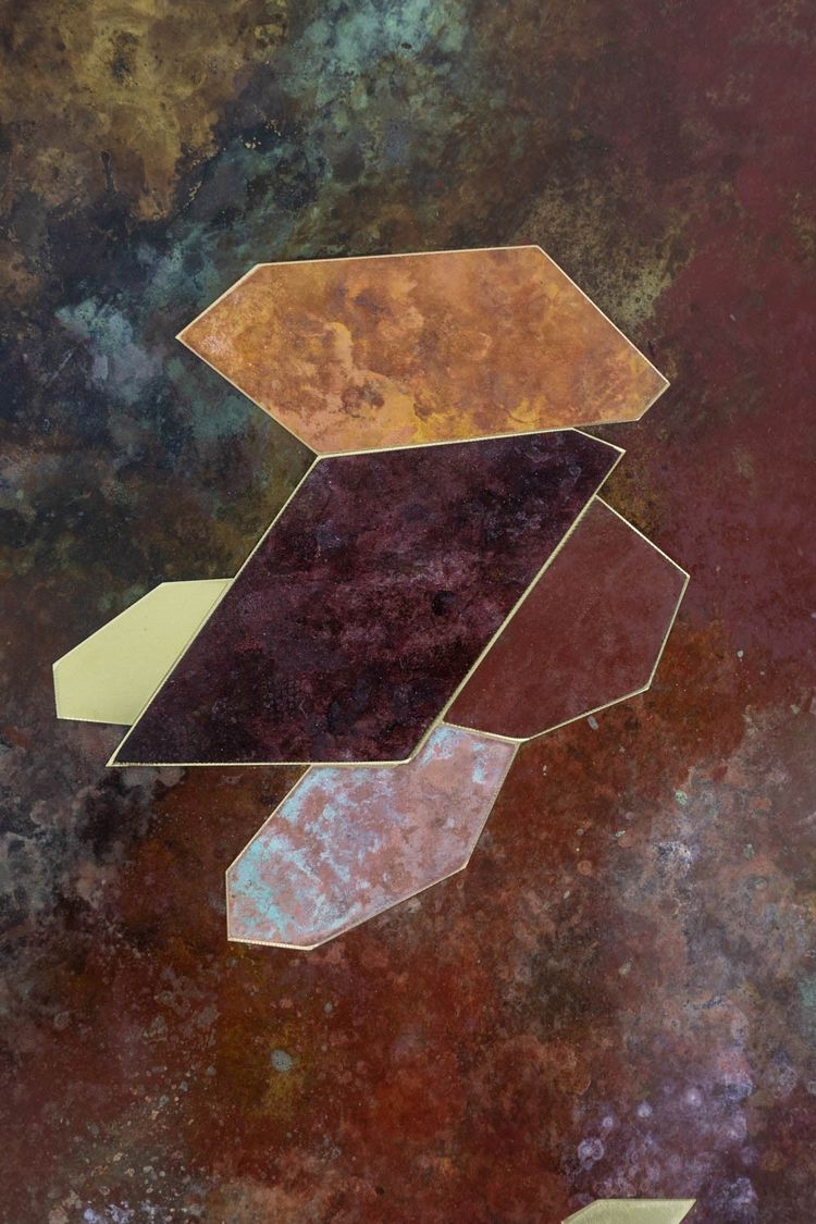 Decorative panel entitled “Fragmentations – IX”. Work of an artisan. LS63782900/2