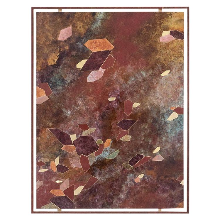 Decorative panel entitled “Fragmentations – IX”. Work of an artisan. LS63782900/2