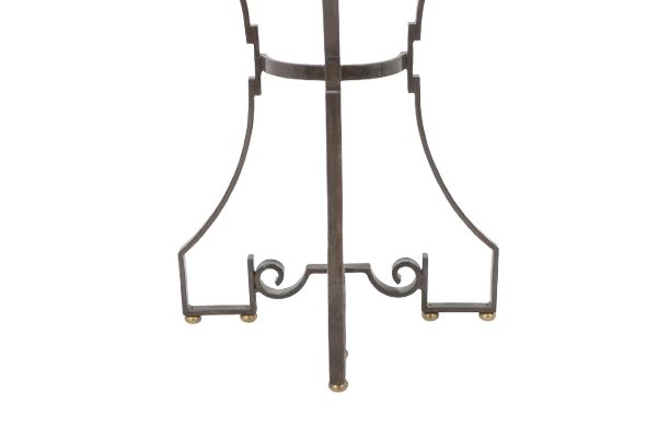 Pair of half-moon shaped console tables. Work of art craftsman. LS63791912B