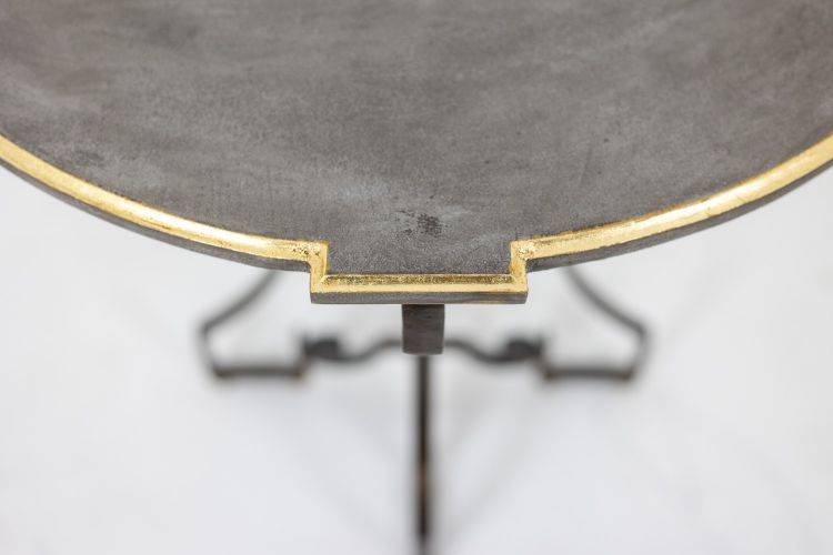 Pair of half-moon shaped console tables. Work of art craftsman. LS63791912B