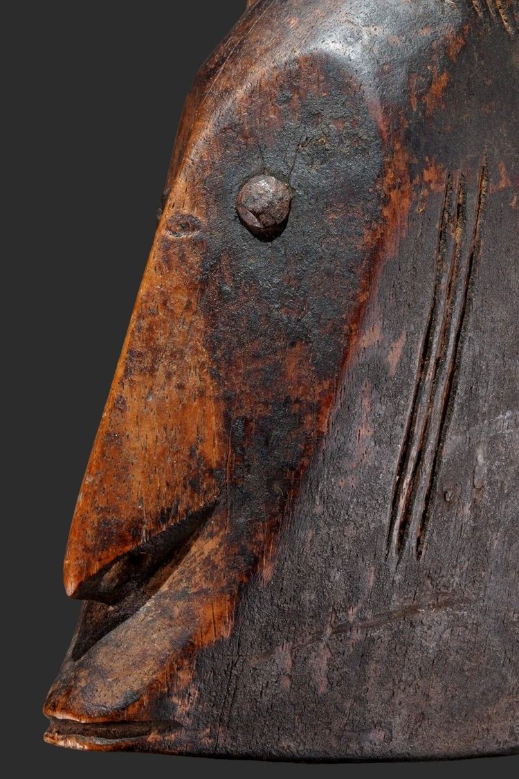 Grande statua femminile in stile cubista Bambara Mali