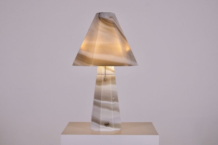 Lampe en verre marbré « Carrara » Peill & Putzler.