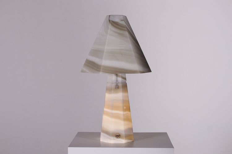 Lampe en verre marbré « Carrara » Peill & Putzler.