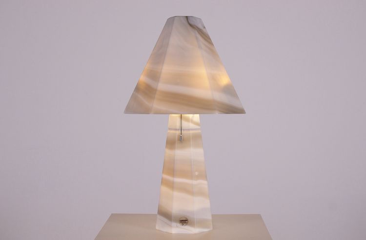 Lampe en verre marbré « Carrara » Peill & Putzler.