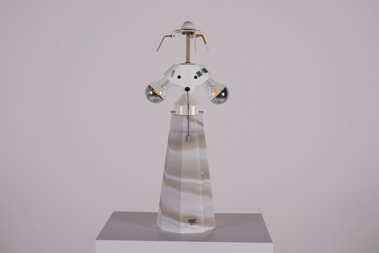 Lampe en verre marbré « Carrara » Peill & Putzler.