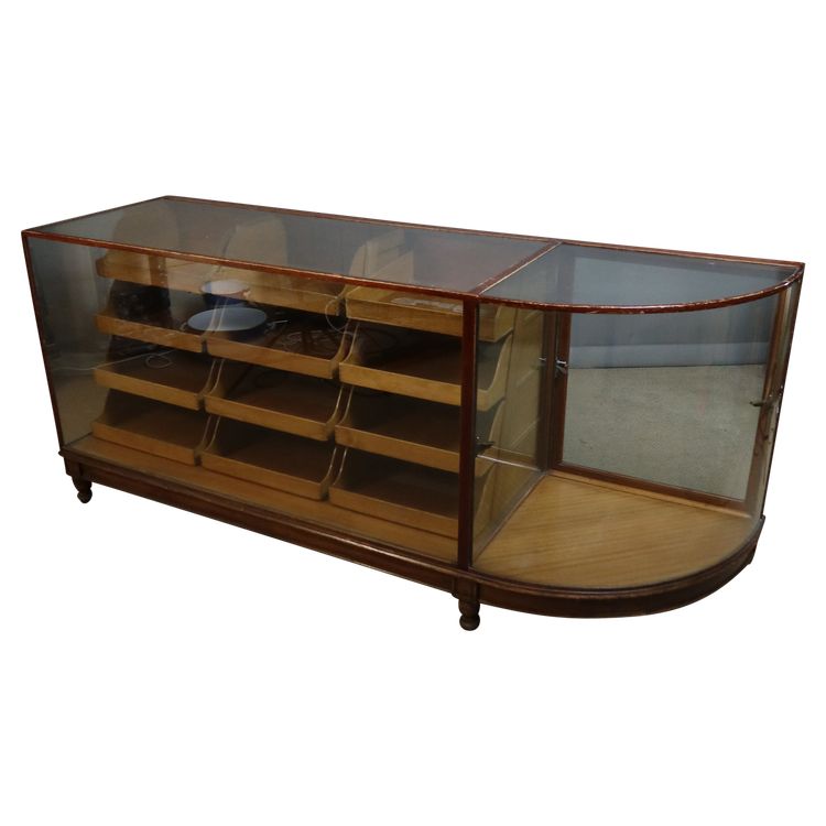 12-drawer store display case