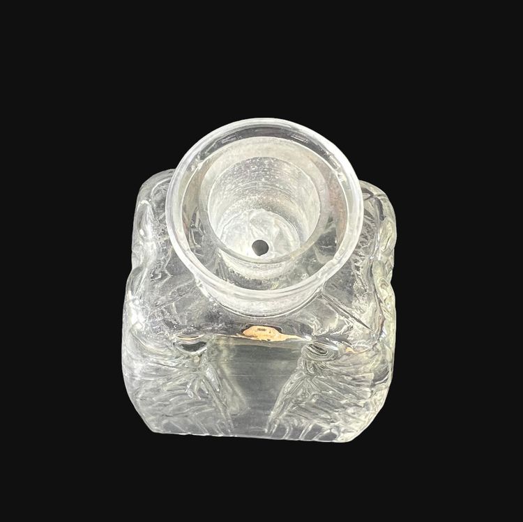 RENÉ LALIQUE 1910 FLACON ANCIEN A LOTION EN VERRE BLANC POUR ROGER GALLET
