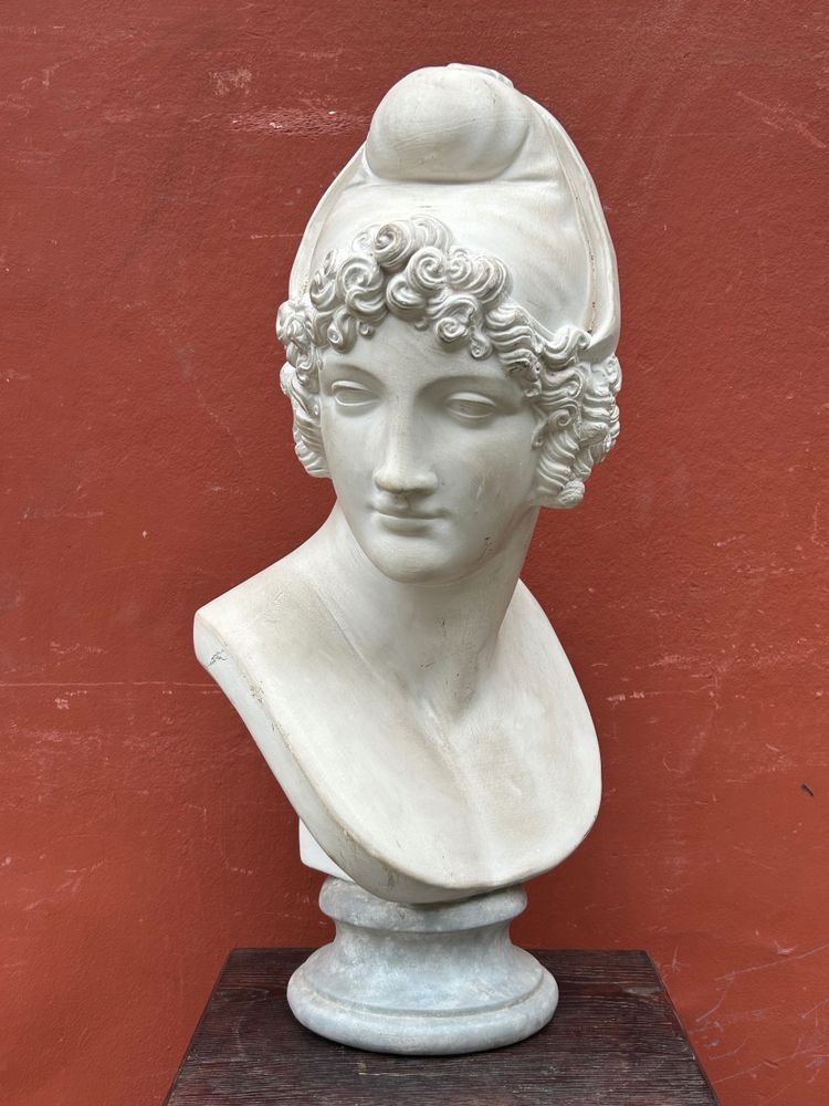 Busto di Paride da Canova (1757-1822) Scultura in gesso XX secolo 