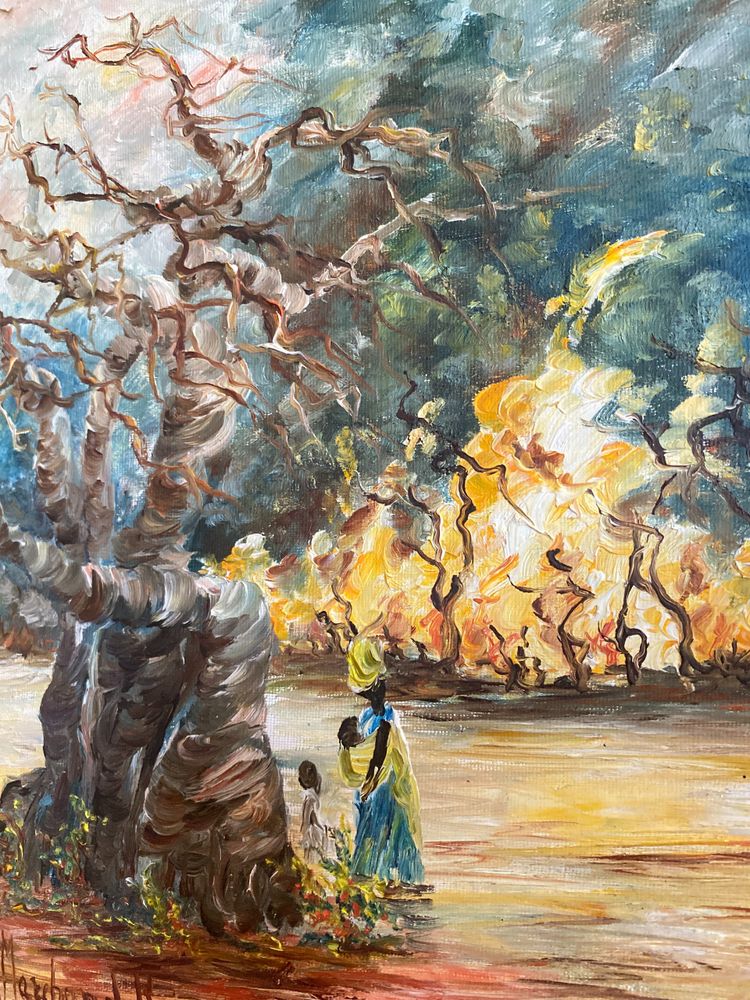 Orientalist oil on canvas signed Marchand Roiret.