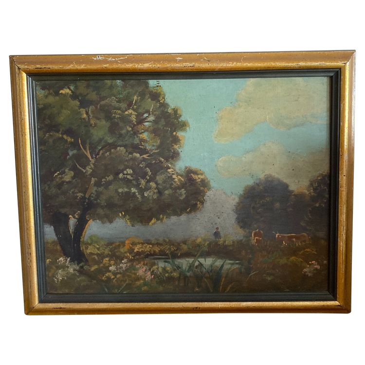Öl auf Holz, 19. Jahrhundert – Schule von Barbizon