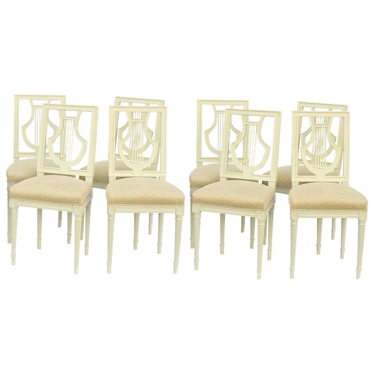 8 modern lyre chairs