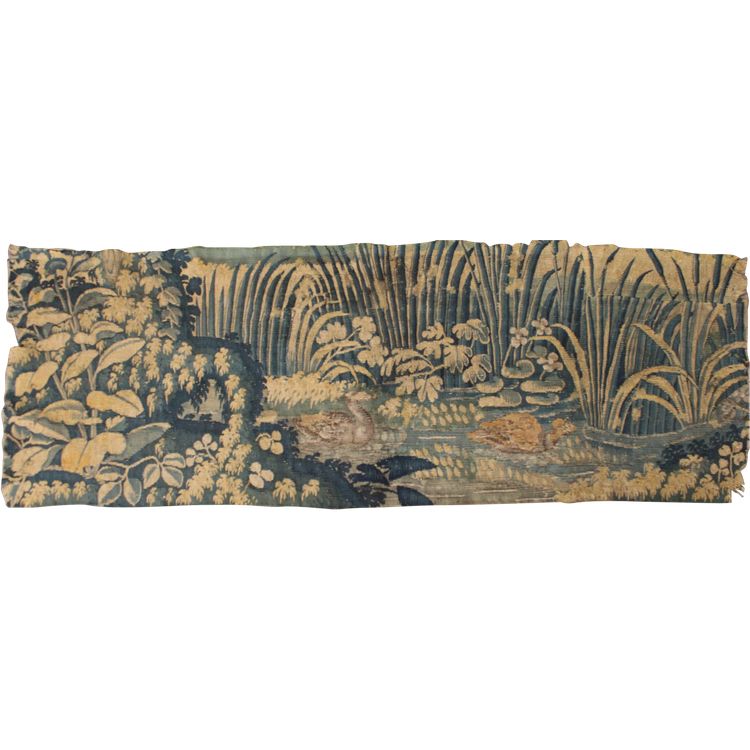 Fragment of a tapestry "Verdure with Ducks", Brussels workshop, mid-16th century