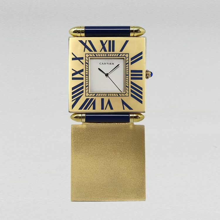 1990s Gorgeous Cartier Alarm Clock Pendulette. Made in Swiss