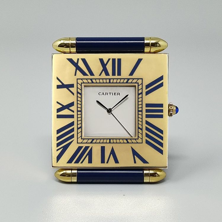 1990s Gorgeous Cartier Alarm Clock Pendulette. Made in Swiss
