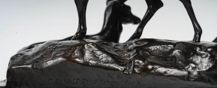 Bronze Group - Deer Family , Antoine-louis Barye (1795-1875)