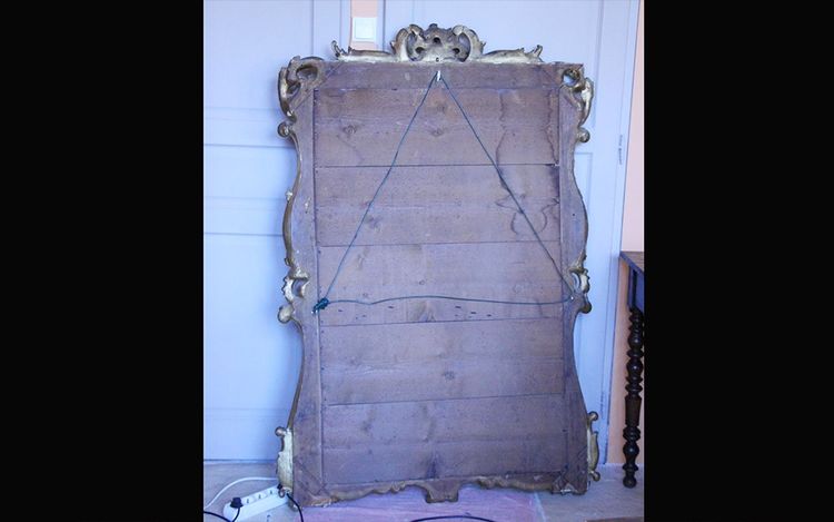 Mirror in wood and stucco gilded (leaf gold) Louis XV style