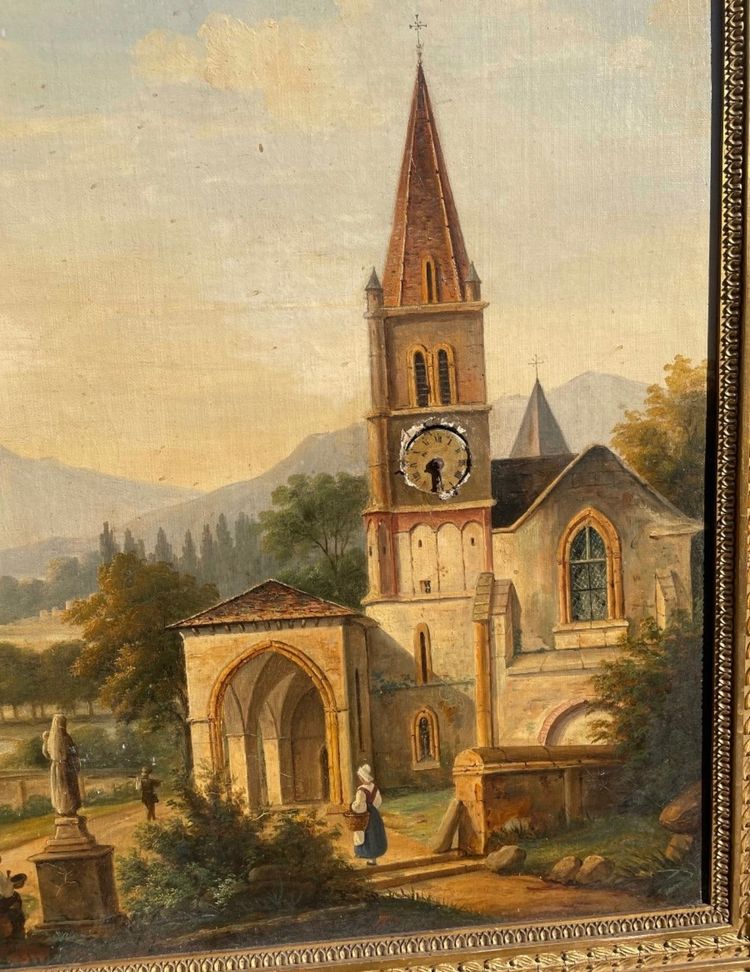 19th Century Swiss Clock Table