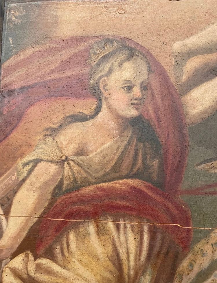 17th century Spanish school depicting Neptune and Artemis on their respective chariots